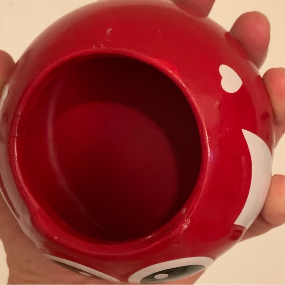 Valentine’s Day Ceramic Owl Plant Pot, Small Owl Pot, Red Owl, Owl Decor, Heart. - Picture 11 of 16